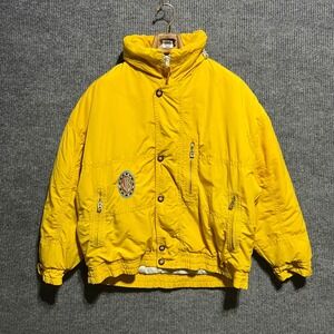 Vintage Bogner Ski Jacket Mens XL Yellow Puffer Insulated Gorpcore Retro Coat